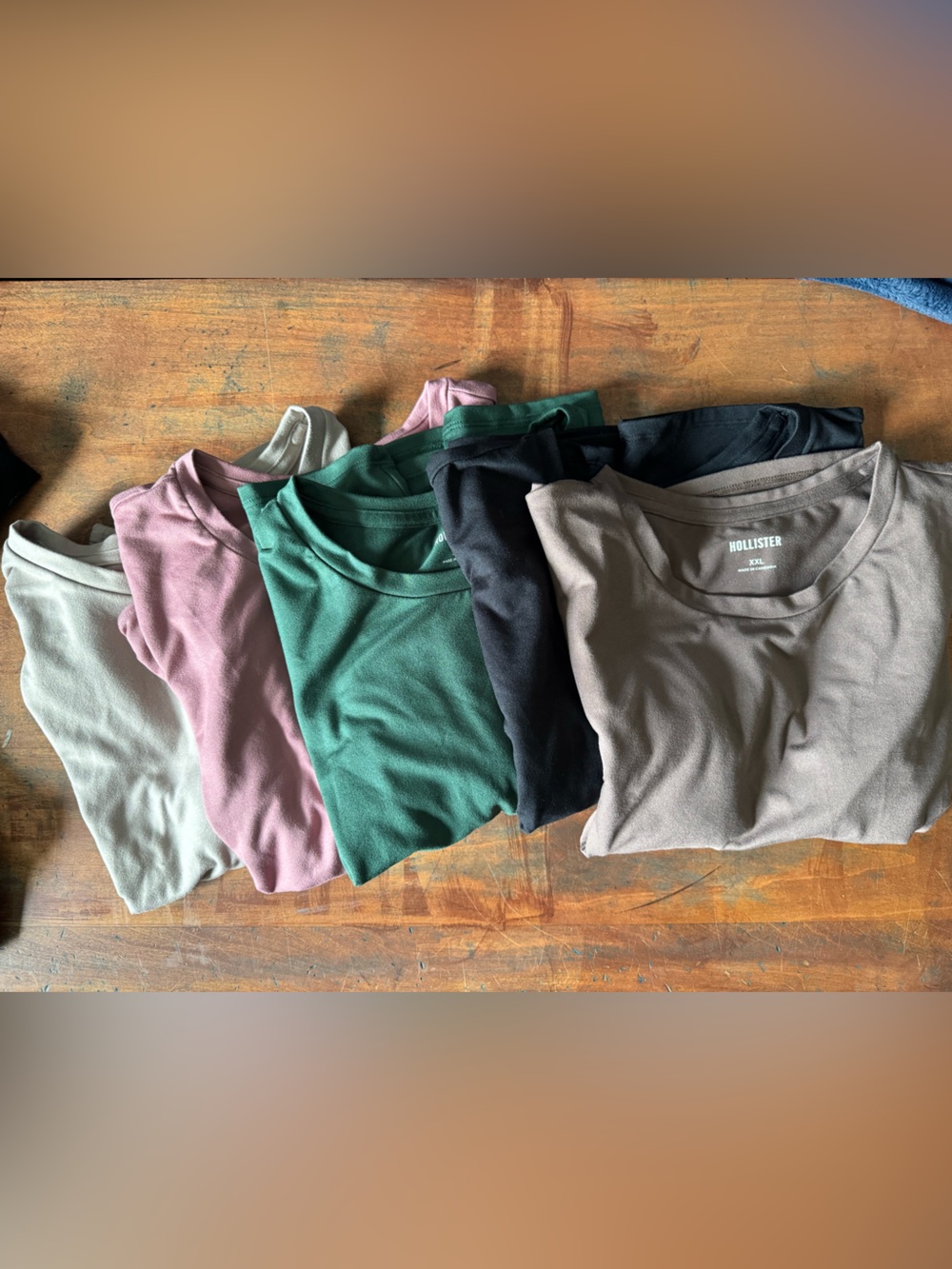 Lot of Hollister soft stretch seamless crew baby doll t shirts xxl euc